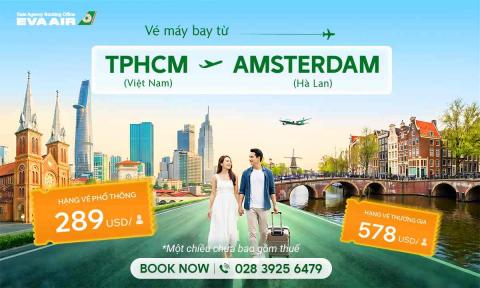 Vé máy bay từ TPHCM đi Amsterdam