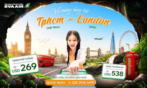 Vé máy bay từ TPHCM đi London