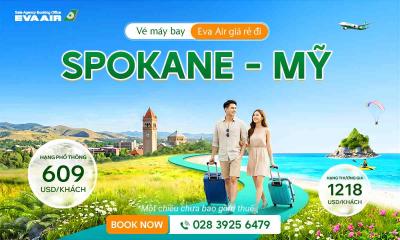 Vé máy bay đi Spokane EVA Air