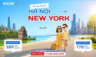 Vé máy bay từ Hà Nội đi New York - Bảng giá rẻ nhất