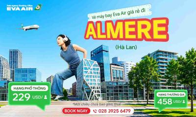 Vé máy bay giá rẻ đi Almere hãng EVA Air