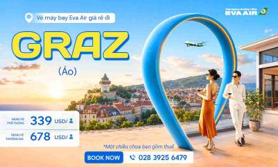 Vé máy bay giá rẻ đi Graz hãng EVA Air