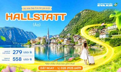 Vé máy bay giá rẻ đi Hallstatt hãng EVA Air