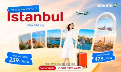 Vé máy bay giá rẻ đi Istanbul hãng EVA Air
