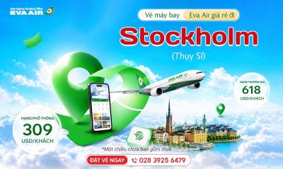 Vé máy bay giá rẻ đi Stockholm hãng EVA Air