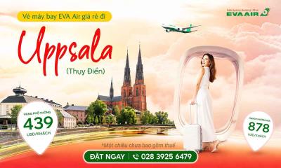 Vé máy bay giá rẻ đi Uppsala hãng EVA Air