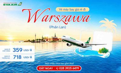 Vé máy bay giá rẻ đi Warszawa hãng EVA Air