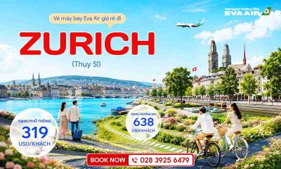 Vé máy bay giá rẻ đi Zurich hãng EVA Air