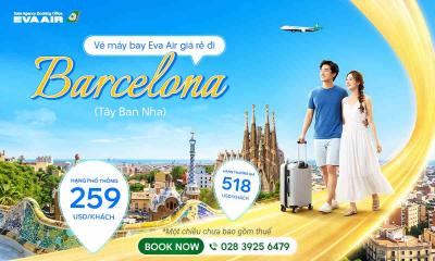 Vé máy bay EVA Air giá rẻ đi Barcelona - Tây Ban Nha