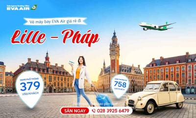 Vé máy bay EVA Air giá rẻ đi Lille – Pháp