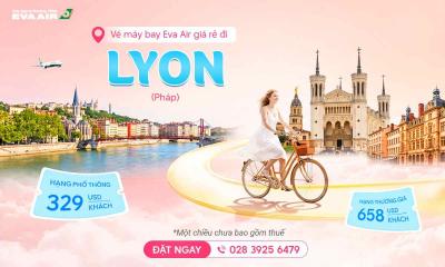 Vé máy bay EVA Air giá rẻ đi Lyon – Pháp
