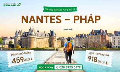 Vé máy bay EVA Air giá rẻ đi Nantes – Pháp