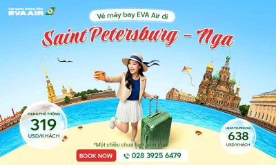 Vé máy bay EVA Air giá rẻ đi Saint Petersburg – Nga
