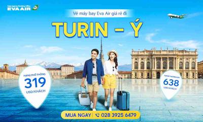 Vé máy bay EVA Air giá rẻ đi Turin – Ý