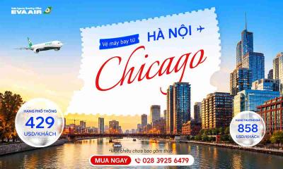 Vé máy bay từ Hà Nội đi Chicago chỉ từ 319 USD