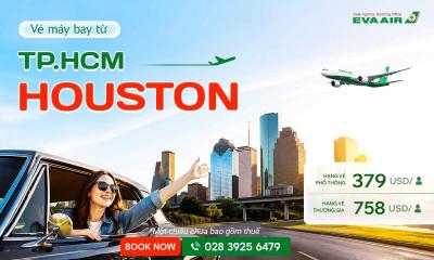 Vé máy bay từ TPHCM đi Houston