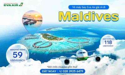 Vé máy bay EVA Air đi Maldives giá rẻ