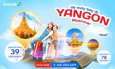 Vé máy bay EVA Air đi Yangon giá rẻ