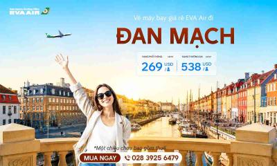 Vé máy bay giá rẻ đi Đan Mạch hãng EVA Air