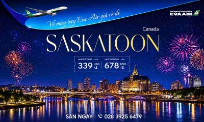 Vé máy bay đi Saskatoon EVA Air