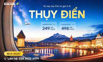 Vé máy bay giá rẻ đi Thụy Điển hãng EVA Air
