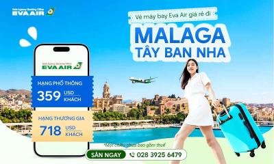 Vé máy bay EVA Air giá rẻ đi Magala - Tây Ban Nha
