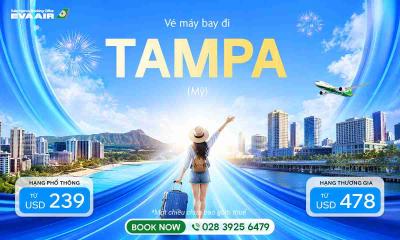 Vé máy bay đi Tampa EVA Air