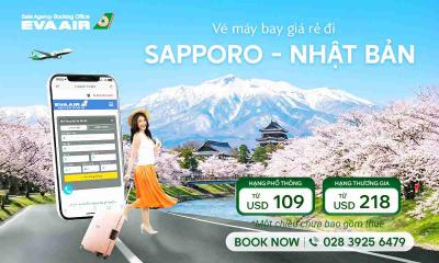 Vé máy bay giá rẻ đi Sapporo từ 109 USD - EVA Air