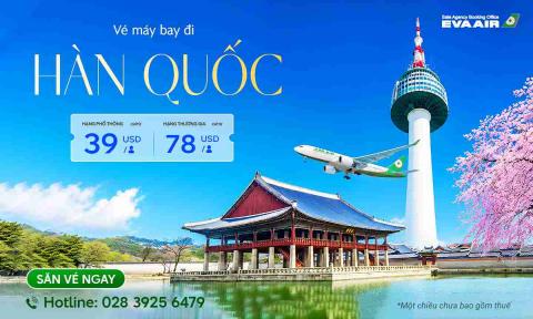 Vé máy bay đi Hàn Quốc hãng EVA Air